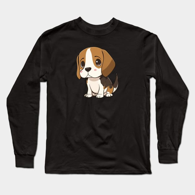 Beagle Kawaii Long Sleeve T-Shirt by JayD World